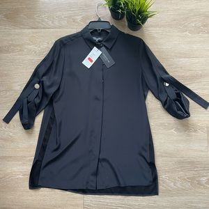 Black LAFAYETTE 148 blouse